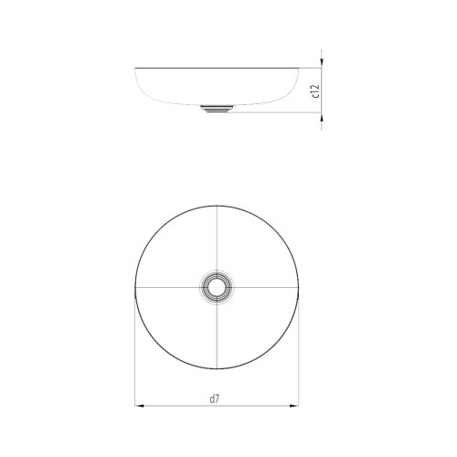 Immagine di Kaldewei MIENA bacinella rotonda Ø 45 cm, senza troppopieno, colore bianco alpino 909306003001