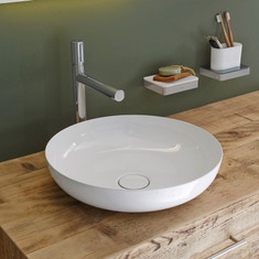 Immagine di Kaldewei MIENA bacinella rotonda Ø 45 cm, senza troppopieno, colore bianco alpino 909306003001