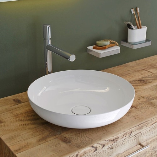 Immagine di Kaldewei MIENA bacinella rotonda Ø 45 cm, senza troppopieno, colore bianco alpino 909306003001