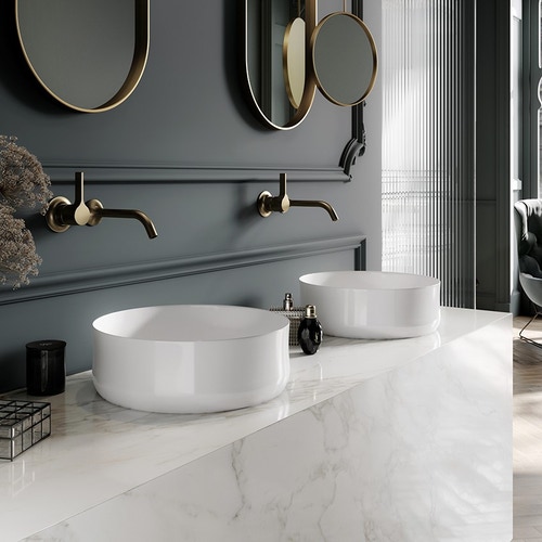 Immagine di Kaldewei MING bacinella rotonda Ø 40 cm, senza troppopieno, colore bianco alpino 913406003001