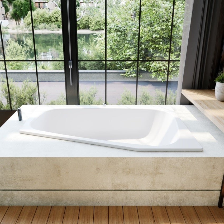 Immagine di Kaldewei PLAZA DUO SINISTRA vasca angolare L.180 P.120, in acciaio smaltato, colore bianco alpino 237200010001