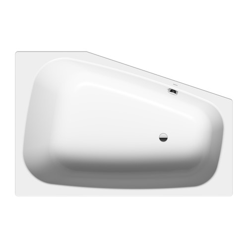 Immagine di Kaldewei PLAZA DUO SINISTRA vasca angolare L.180 P.120, in acciaio smaltato, colore bianco alpino 237200010001