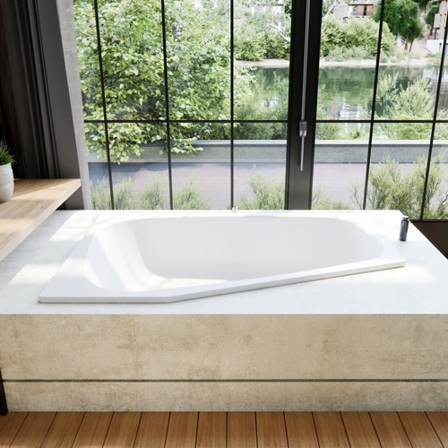 Immagine di Kaldewei PLAZA DUO DESTRA vasca angolare L.180 P.120, in acciaio smaltato, colore bianco alpino 237000010001