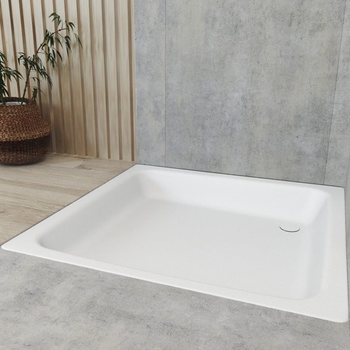 Immagine di Kaldewei SANIDUSCH piatto doccia quadrato 90 cm, in acciaio smaltato, colore bianco alpino 331100010001