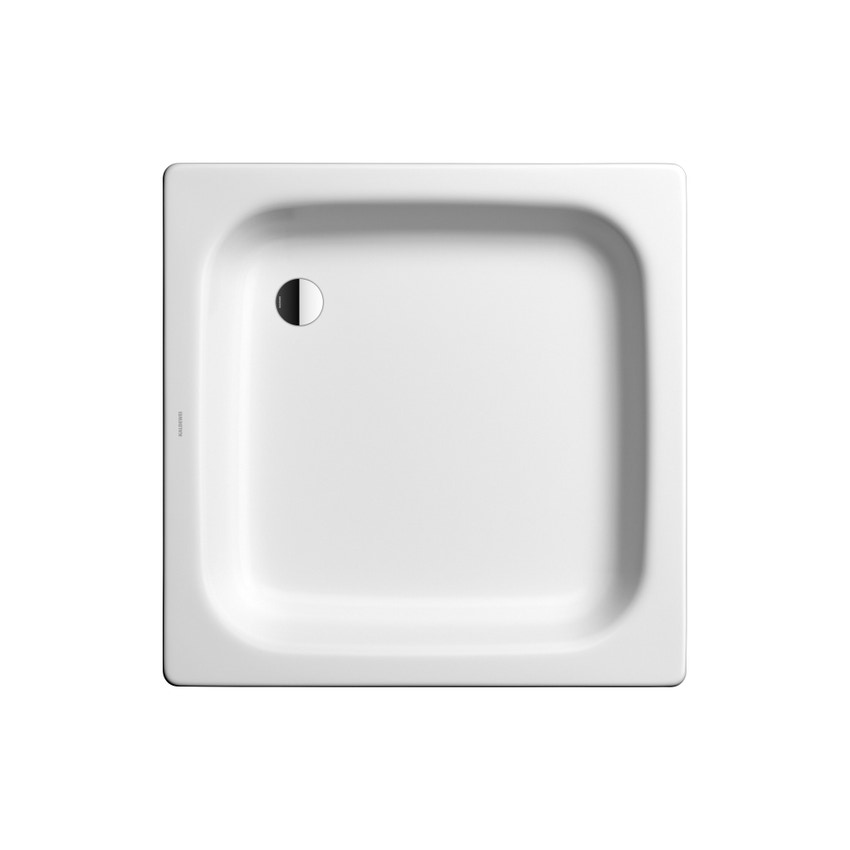 Immagine di Kaldewei SANIDUSCH piatto doccia quadrato 90 cm, in acciaio smaltato, con troppopieno, colore bianco alpino 332100010001