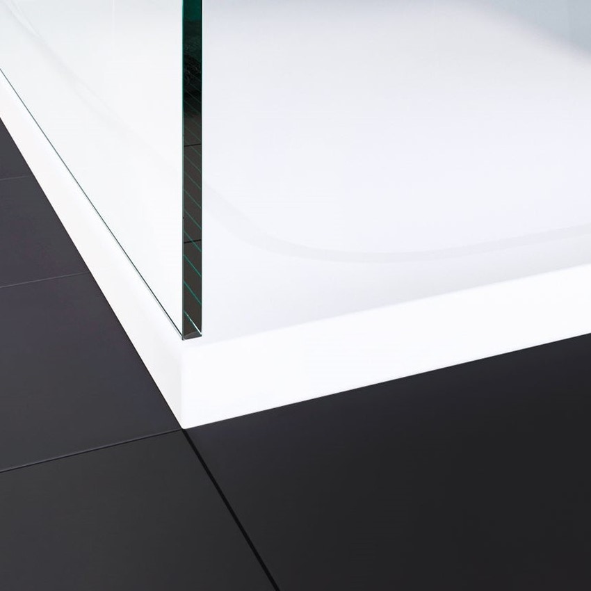 Immagine di Kaldewei CONOFLAT piatto doccia rettangolare L.130 P.80 cm, con supporto in polistirolo, colore bianco alpino 466148040001