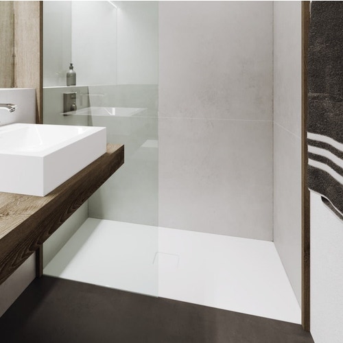 Immagine di Kaldewei CONOFLAT piatto doccia rettangolare L.130 P.80 cm, con supporto in polistirolo, colore bianco alpino 466148040001