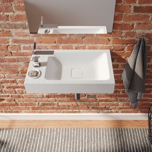 Immagine di Kaldewei CONO lavamani a parete 55 cm, sinistra, senza foro e troppopieno, colore bianco alpino 908006433001