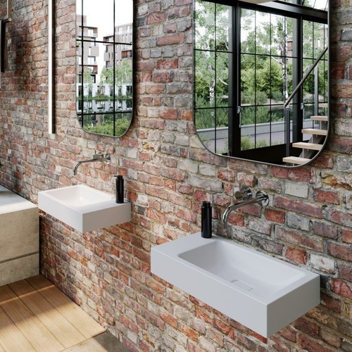 Immagine di Kaldewei CONO lavamani a parete 55 cm, sinistra, monoforo, senza troppopieno, colore bianco alpino 908006393001