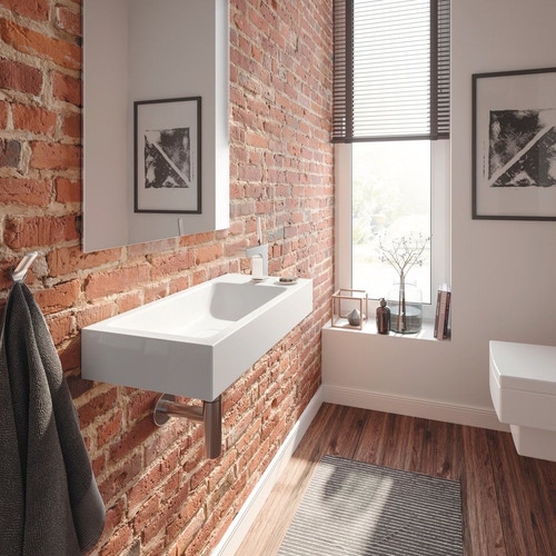 Immagine di Kaldewei CONO lavamani a parete 55 cm, destra, senza foro e troppopieno, colore bianco alpino 908006003001