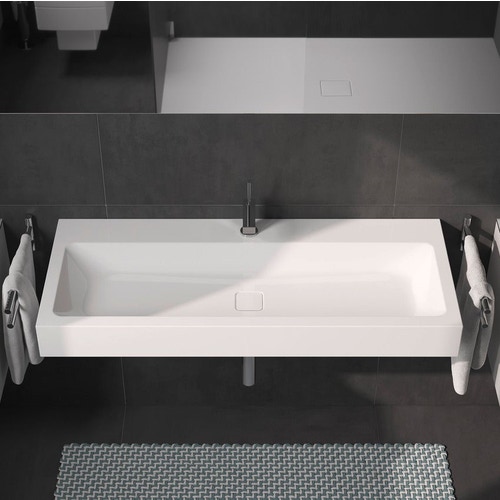 Immagine di Kaldewei CONO lavabo da parete L.120 P.50 cm, monoforo, senza troppopieno, colore bianco alpino 902706013001