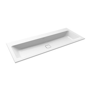 Immagine di Kaldewei CONO lavabo doppio da semincasso L.120 P.50 cm, 2 fori, senza troppopieno, colore bianco alpino 901806043001