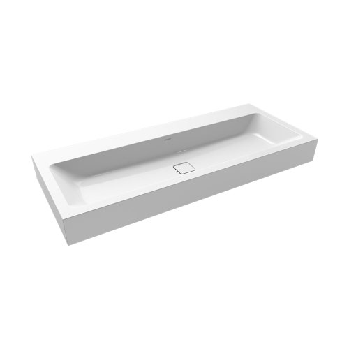 Immagine di Kaldewei CONO doppio lavabo da parete L.120 P.50 cm, 2 fori, senza troppopieno, colore bianco alpino 902706043001