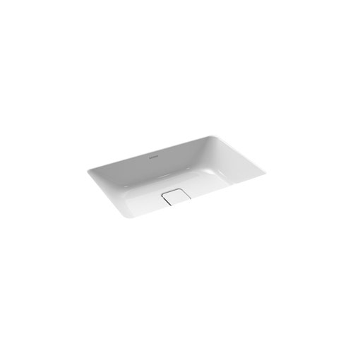 Immagine di Kaldewei CONO lavabo da sottopiano L.56,9 P.38,2 cm, senza foro e troppopieno, colore bianco alpino 902306003001