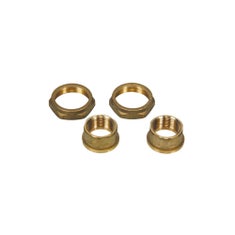 Immagine di Dab Pumps Kit raccordi bocchettoni in ottone 1/2" F per circolatori e pompe in linea 547121120