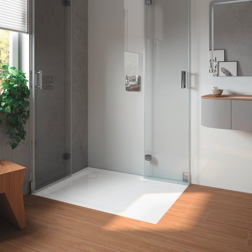 Immagine di Kaldewei SUPERPLAN piatto doccia rettangolare L.90 P.80 cm, in acciaio smaltato, colore bianco alpino 447800010001