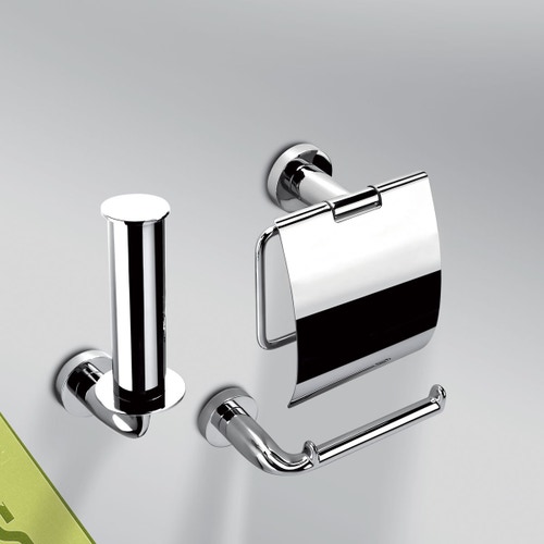 Immagine di Colombo Design BASIC porta rotolo coperto, finitura cromo  B27910CR