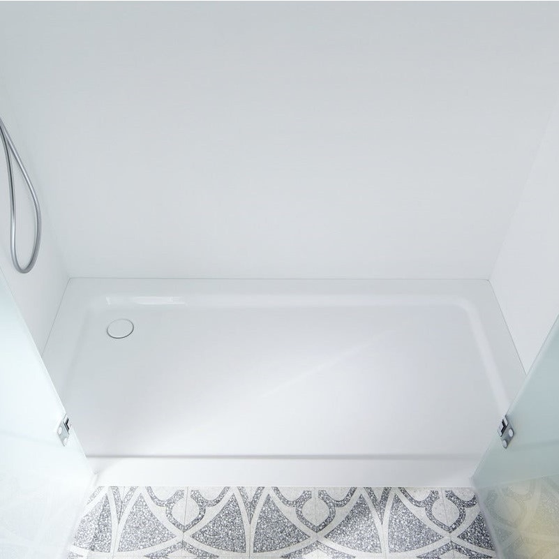 Immagine di Kaldewei SUPERPLAN piatto doccia rettangolare L.120 P.75 cm, in acciaio smaltato, colore bianco alpino 430300010001