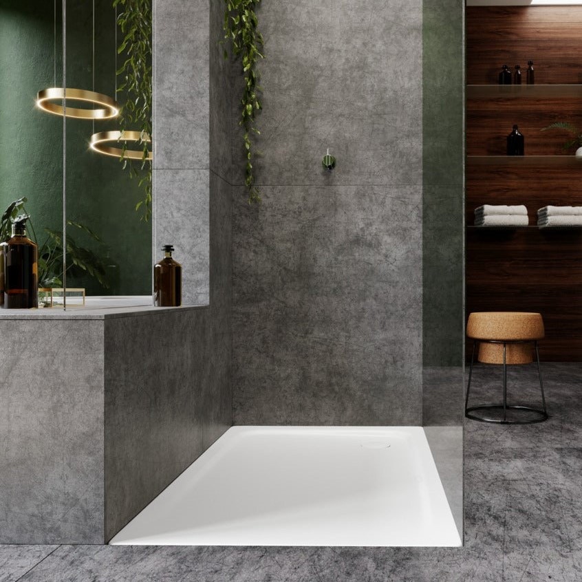 Immagine di Kaldewei SUPERPLAN piatto doccia rettangolare L.140 P.70 cm, in acciaio smaltato, colore bianco alpino 430800010001