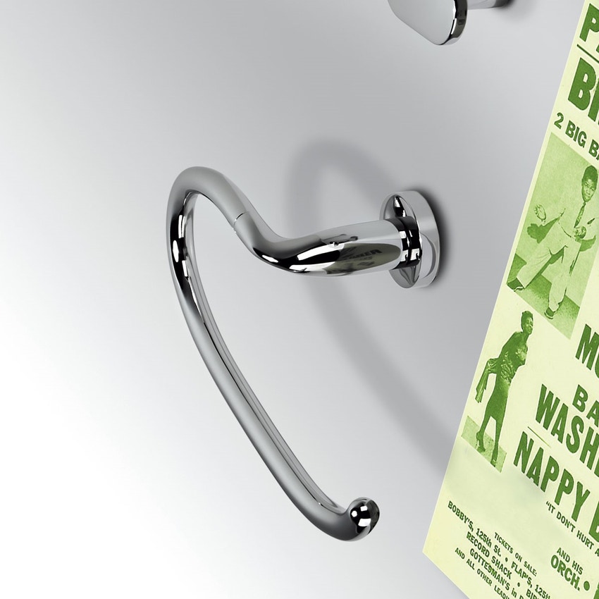 Immagine di Colombo Design BASIC porta salviette ad anello, finitura cromo  B27310CR