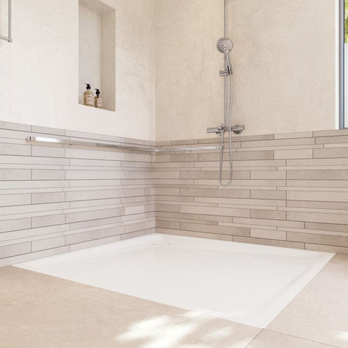 Immagine di Kaldewei SUPERPLAN piatto doccia quadrato 120 cm, in acciaio smaltato, colore bianco alpino 447100010001