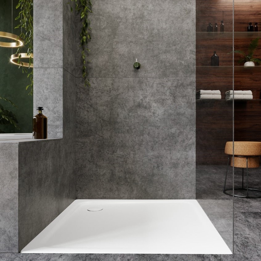 Immagine di Kaldewei SUPERPLAN piatto doccia quadrato 120 cm, in acciaio smaltato, colore bianco alpino 447100010001