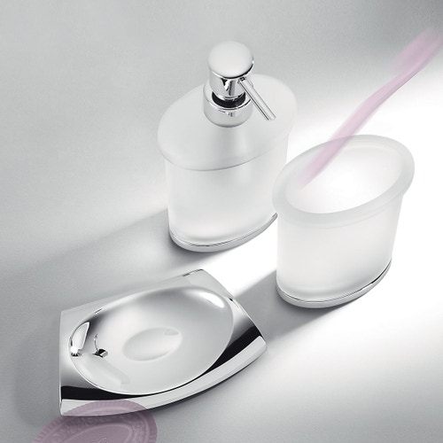 Immagine di Colombo Design LAND dipenser porta sapone liquido d'appoggio, finitura cromo B93190CR-VAN