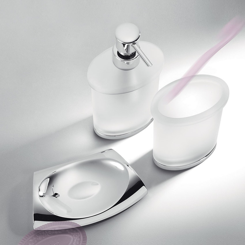 Immagine di Colombo Design LAND porta sapone d'appoggio, finitura cromo B28400CR