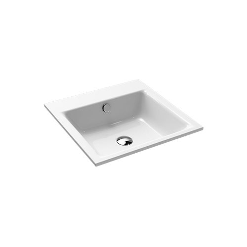 Immagine di Kaldewei PURO lavabo da semincasso 46 cm, senza foro, con troppopieno, colore bianco alpino 900006003001