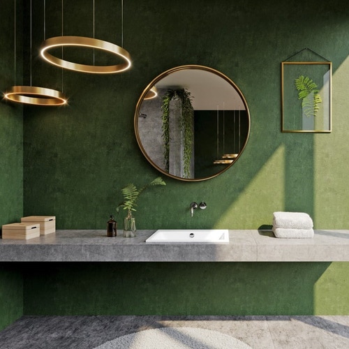 Immagine di Kaldewei PURO lavabo da semincasso 46 cm, senza foro, con troppopieno, colore bianco alpino 900006003001