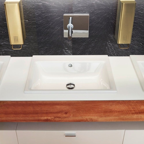 Immagine di Kaldewei PURO lavabo da incasso L.60 P.46 cm, senza foro, con troppopieno, colore bianco alpino 900106003001