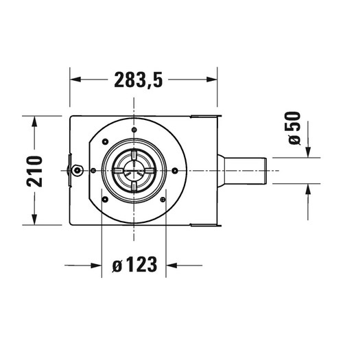 Immagine di Duravit Scarico del piatto doccia orizzontale, per installazione con telaio con piedi, colore bianco 791283000000000
