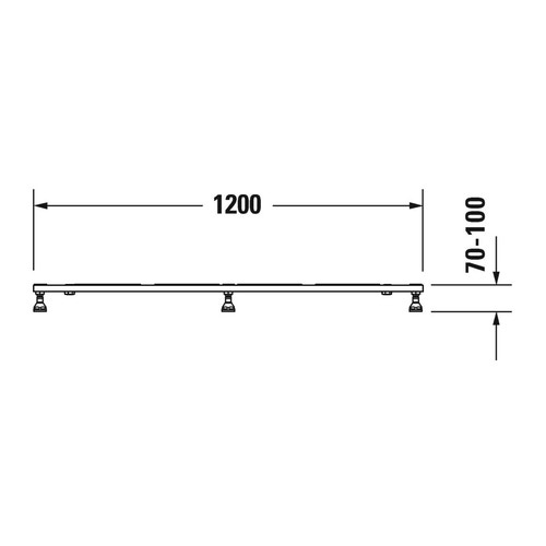 Immagine di Duravit Telaio con piedi L.120 P.70 cm, regolabili in altezza 70-100 791382000000000