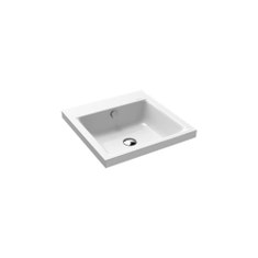 Immagine di Kaldewei PURO lavabo da appoggio 46 cm, altezza bordo 4 cm, senza foro, con troppopieno, colore bianco alpino 900306003001