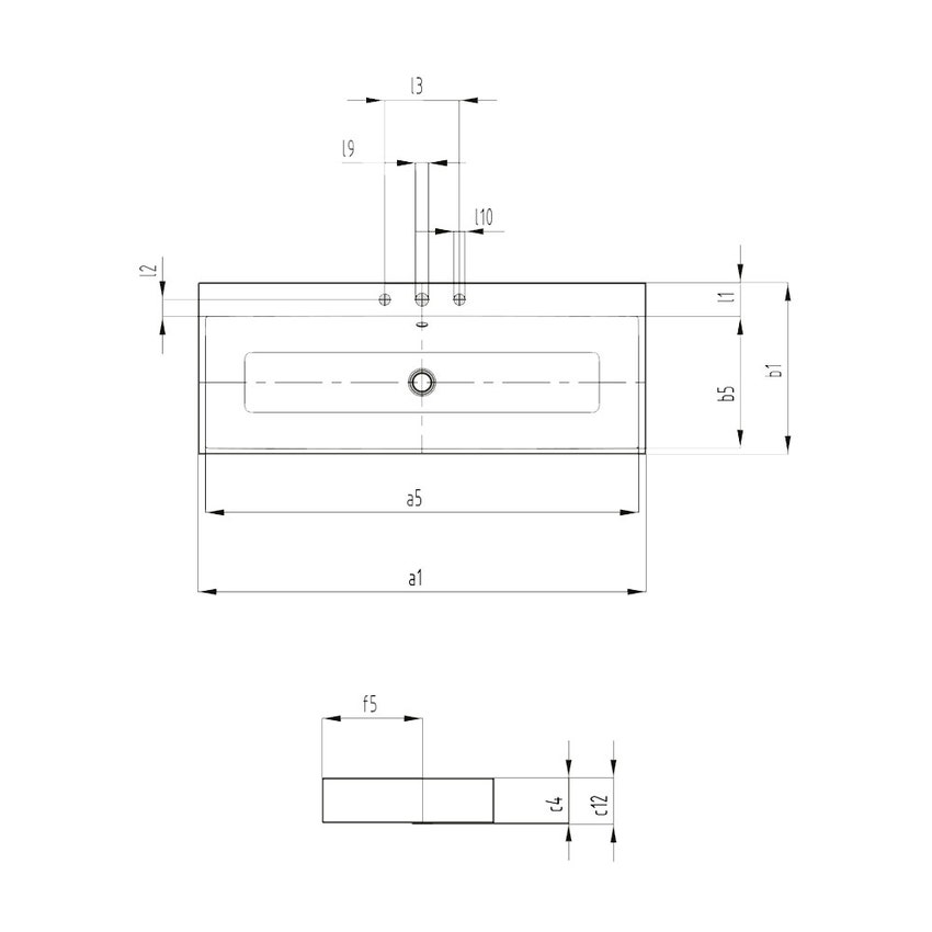 Immagine di Kaldewei PURO lavabo da appoggio 46 cm, altezza del bordo 12 cm, monoforo, con troppopieno, colore bianco alpino 900606013001