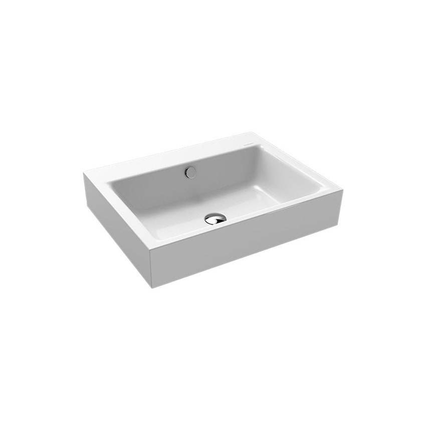 Immagine di Kaldewei PURO lavabo da appoggio 46 cm, altezza del bordo 12 cm, 3 fori, con troppopieno, colore bianco alpino 900706033001