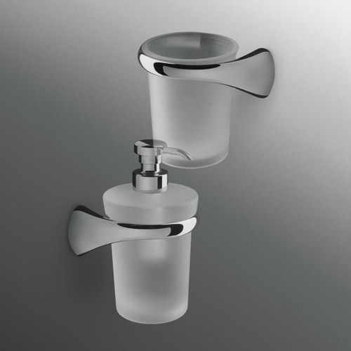 Immagine di Colombo Design LINK porta bicchiere sinistro, finitura cromo B2402SCR-VAN