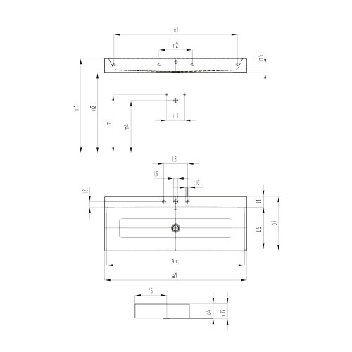 Immagine di Kaldewei PURO lavabo da parete L.60 P.46 cm, 3 fori, con troppopieno, colore bianco alpino 901406033001