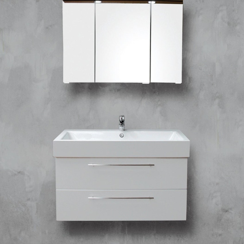 Immagine di Kaldewei PURO lavabo da parete L.120 P.46 cm, monoforo, con troppopieno, colore bianco alpino 906806013001