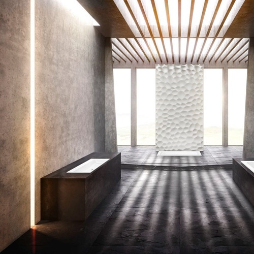 Immagine di Kaldewei PURO lavabo doppio da incasso L.120 P.46 cm, senza fori, con troppopieno, colore bianco alpino 907106003001