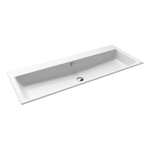 Immagine di Kaldewei PURO lavabo da semincasso L.120 P.46 cm, 3 fori, con troppopieno, colore bianco alpino 907106033001