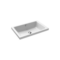 Immagine di Kaldewei PURO S lavabo da appoggio L.60 P.38.5 cm, altezza del bordo 4 cm, senza foro, con troppopieno, colore bianco alpino 908906003001