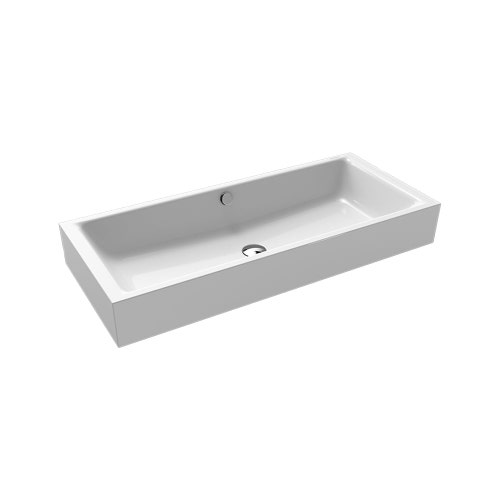 Immagine di Kaldewei PURO S lavabo da appoggio L.90 P.38.5 cm, altezza del bordo 12 cm, senza foro, con troppopieno, colore bianco alpino 909206003001