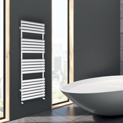 Immagine di Irsap ELLIPSIS_B scaldasalviette 16 tubi, 2 intervallI H.120 L.50 P.5.3 cm, colore bianco ELM050B01IR01NNN01