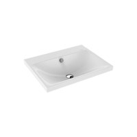 Immagine di Kaldewei SILENIO lavabo da appoggio L.60 P.46 cm, altezza del bordo 4 cm, 3 fori, con troppopieno, colore bianco alpino 903906033001