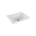 Immagine di Kaldewei SILENIO lavabo da appoggio L.60 P.46 cm, altezza del bordo 4 cm, monoforo, senza troppopieno, colore bianco alpino 903906303001