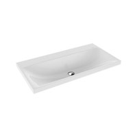 Immagine di Kaldewei SILENIO lavabo da appoggio L.90 P.46 cm, altezza del bordo 4 cm, 3 fori, senza troppopieno, colore bianco alpino 904006273001