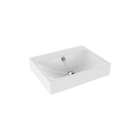 Immagine di Kaldewei SILENIO lavabo da appoggio L.60 P.46 cm, altezza del bordo 12 cm, monoforo, con troppopieno, colore bianco alpino 904106013001