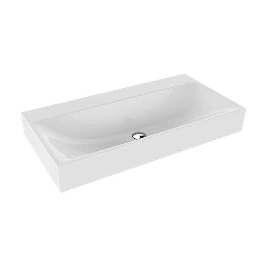 Immagine di Kaldewei SILENIO lavabo da appoggio L.90 P.46 cm, altezza del bordo 12 cm, senza foro e troppopieno, colore bianco alpino 904206313001