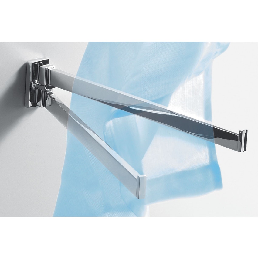 Immagine di Colombo Design LOOK porta salvietta doppio a snodo, finitura vintage lucido B16120VL